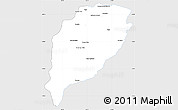 Silver Style Simple Map of Goya, single color outside