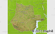 Satellite 3D Map of Gualeguaychu, physical outside