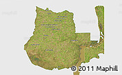 Satellite 3D Map of Gualeguaychu, single color outside