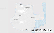 Silver Style 3D Map of Gualeguaychu, single color outside