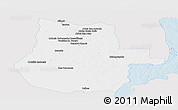 Silver Style Panoramic Map of Gualeguaychu, single color outside