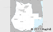 Gray Simple Map of Gualeguaychu, single color outside