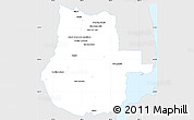 Silver Style Simple Map of Gualeguaychu, single color outside