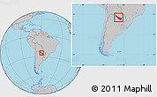 Gray Location Map of Formosa, within the entire country