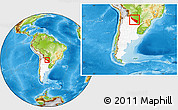 Physical Location Map of Formosa, highlighted country, within the entire country