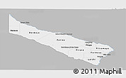 Gray Panoramic Map of Formosa, single color outside