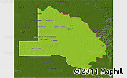 Physical 3D Map of Pilcomayo, darken
