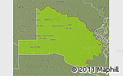 Physical 3D Map of Pilcomayo, semi-desaturated