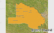 Political 3D Map of Pilcomayo, satellite outside