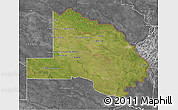 Satellite 3D Map of Pilcomayo, desaturated