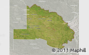 Satellite 3D Map of Pilcomayo, lighten, semi-desaturated