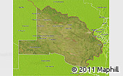 Satellite 3D Map of Pilcomayo, physical outside