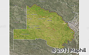 Satellite 3D Map of Pilcomayo, semi-desaturated