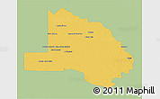 Savanna Style 3D Map of Pilcomayo, single color outside