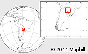 Blank Location Map of Pilcomayo, within the entire country