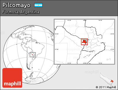 Blank Location Map of Pilcomayo