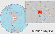 Gray Location Map of Pilcomayo