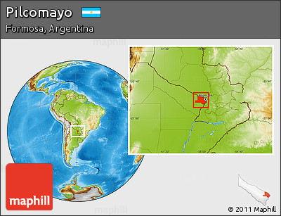 Physical Location Map of Pilcomayo