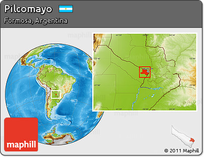 Physical Location Map of Pilcomayo