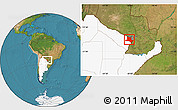Satellite Location Map of Pilcomayo, highlighted country