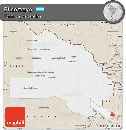 Classic Style Map of Pilcomayo