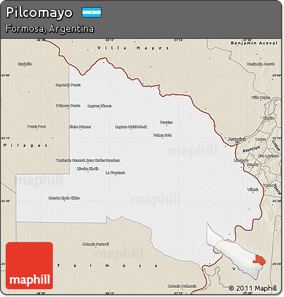 Classic Style Map of Pilcomayo