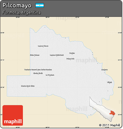 Classic Style Map of Pilcomayo, single color outside