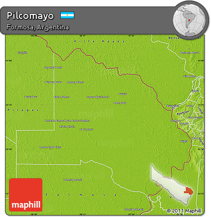 Physical Map of Pilcomayo