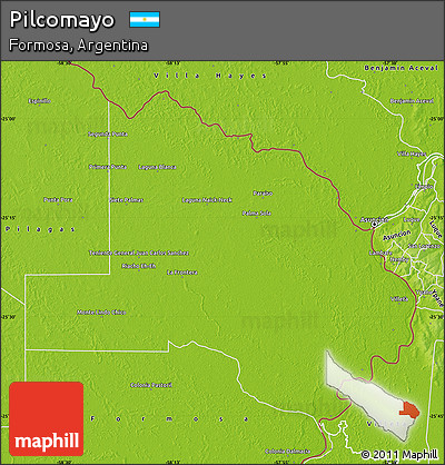 Physical Map of Pilcomayo