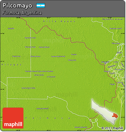 Physical Map of Pilcomayo