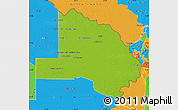 Physical Map of Pilcomayo, political outside