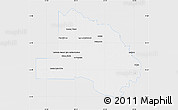 Silver Style Map of Pilcomayo, single color outside