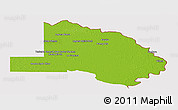 Physical Panoramic Map of Pilcomayo, cropped outside