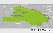 Physical Panoramic Map of Pilcomayo, lighten, desaturated