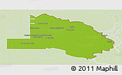 Physical Panoramic Map of Pilcomayo, lighten