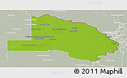 Physical Panoramic Map of Pilcomayo, lighten, semi-desaturated