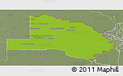 Physical Panoramic Map of Pilcomayo, semi-desaturated