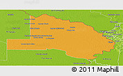Political Panoramic Map of Pilcomayo, physical outside