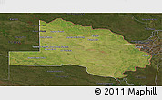 Satellite Panoramic Map of Pilcomayo, darken