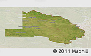 Satellite Panoramic Map of Pilcomayo, lighten
