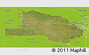 Satellite Panoramic Map of Pilcomayo, physical outside