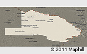 Shaded Relief Panoramic Map of Pilcomayo, darken