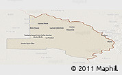 Shaded Relief Panoramic Map of Pilcomayo, lighten