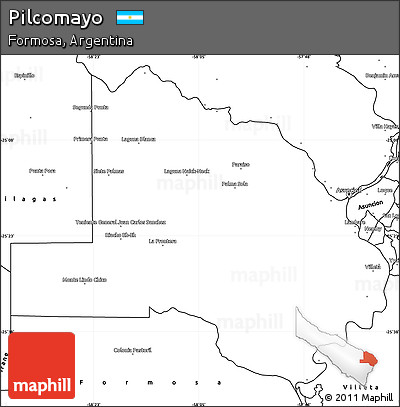 Blank Simple Map of Pilcomayo