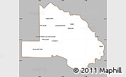Gray Simple Map of Pilcomayo, cropped outside