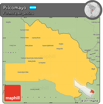 Savanna Style Simple Map of Pilcomayo
