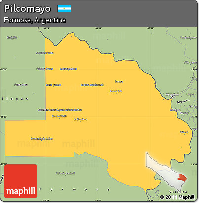 Savanna Style Simple Map of Pilcomayo