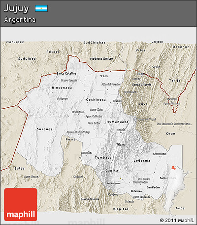 Classic Style 3D Map of Jujuy