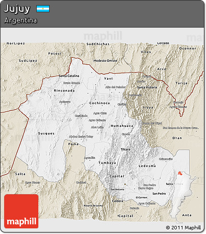 Classic Style 3D Map of Jujuy