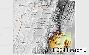 Physical 3D Map of Jujuy, desaturated